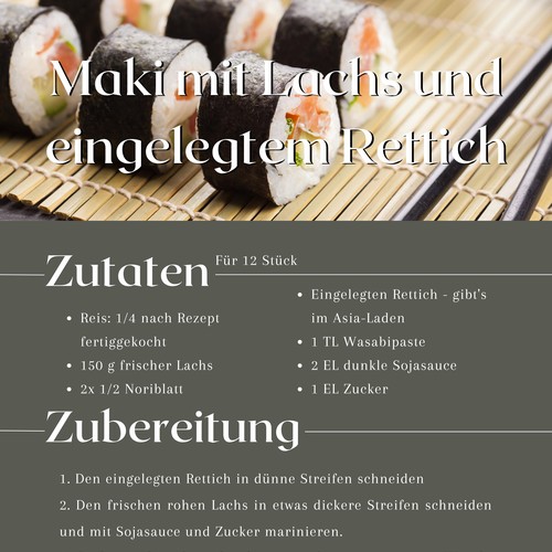 Maki mit Lachs