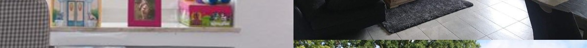 Collage Vor den Büschen